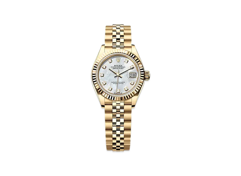 ROLEX Lady-Datejust 28mm Yellow Gold 279178 "White Mother-of-Pearl"