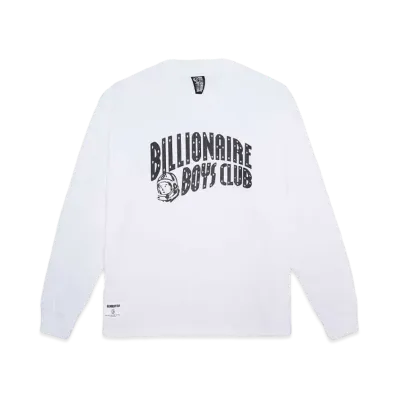 BILLIONAIRE BOYS CLUB COTTON L/S T-SHIRT ARCH LOGO "WHITE"