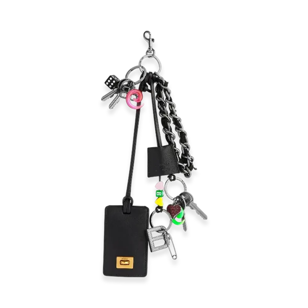 BALENCIAGA Keyring Rodeo Tag Full Charm "Black"