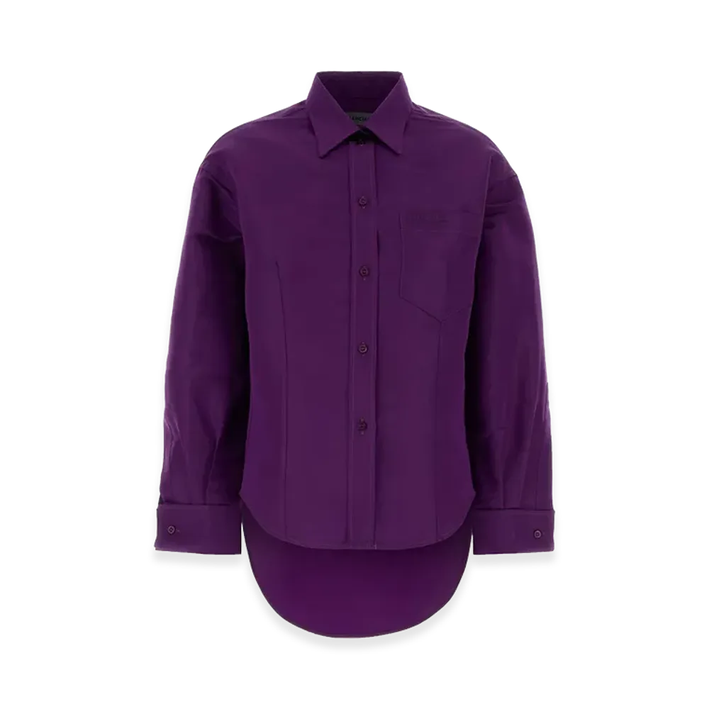 BALENCIAGA Women's Silk Shirt "Purple"