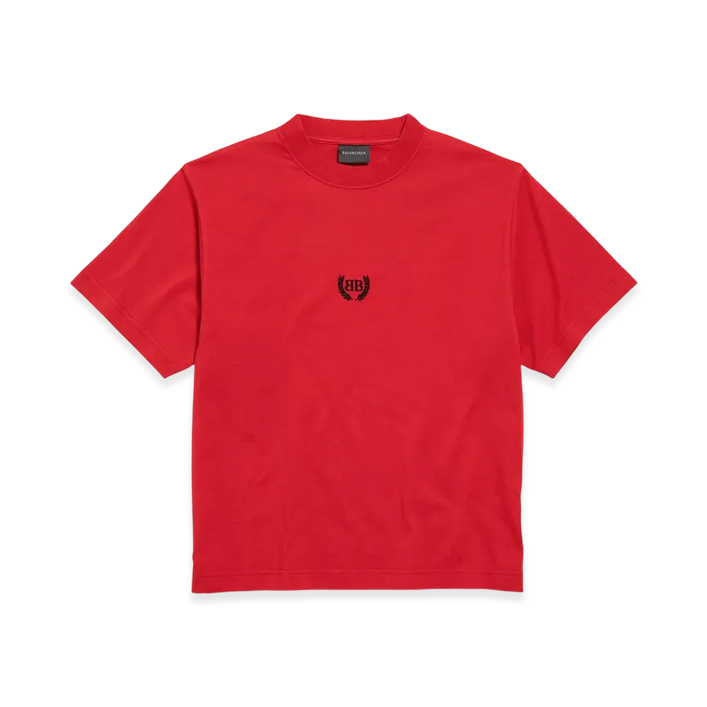 BALENCIAGA Laurel Classic T-shirt Medium Fit "Red/Black"