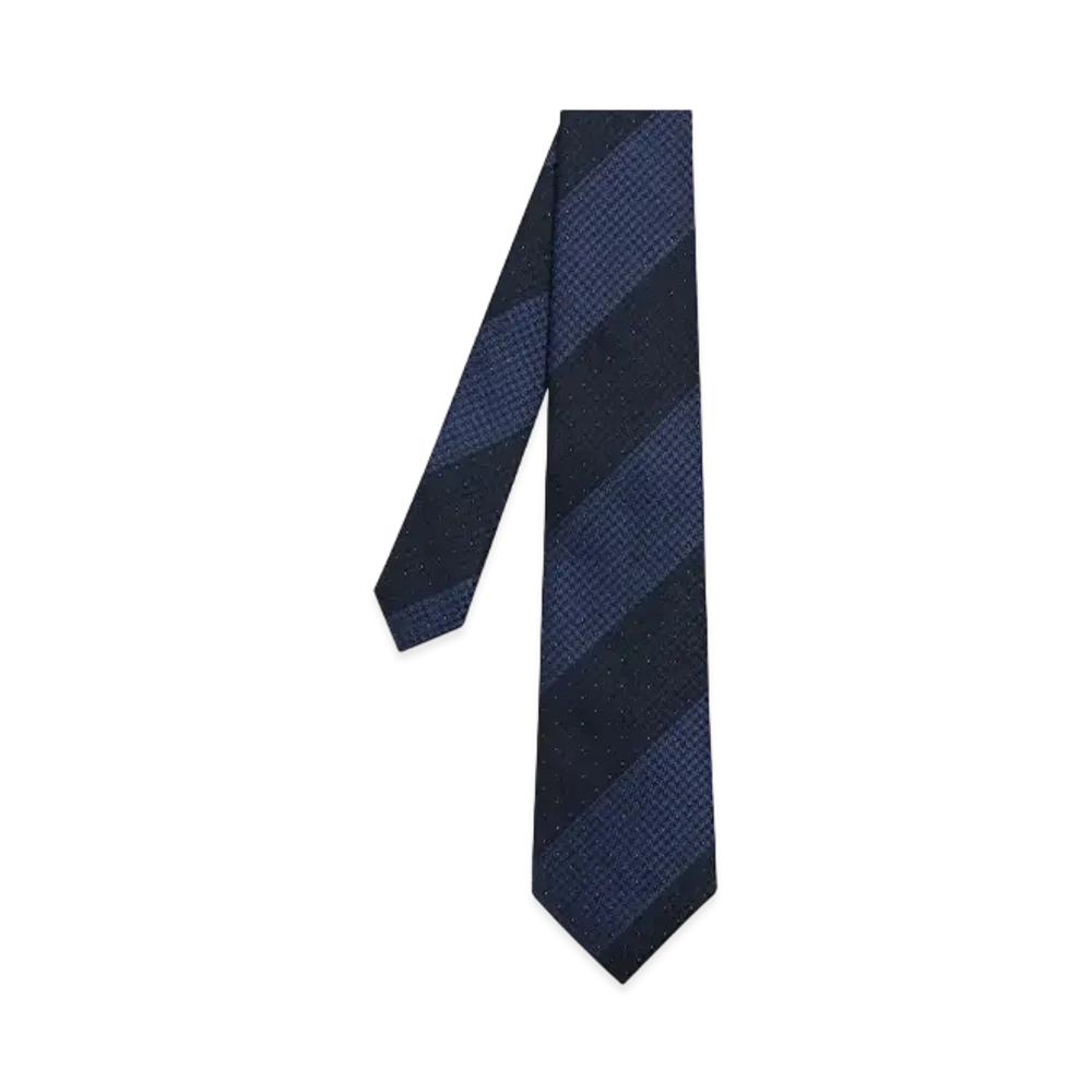 Paul Smith Layering Pattern Tie "Navy"