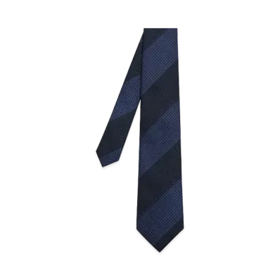 Paul Smith Layering Pattern Tie "Navy"