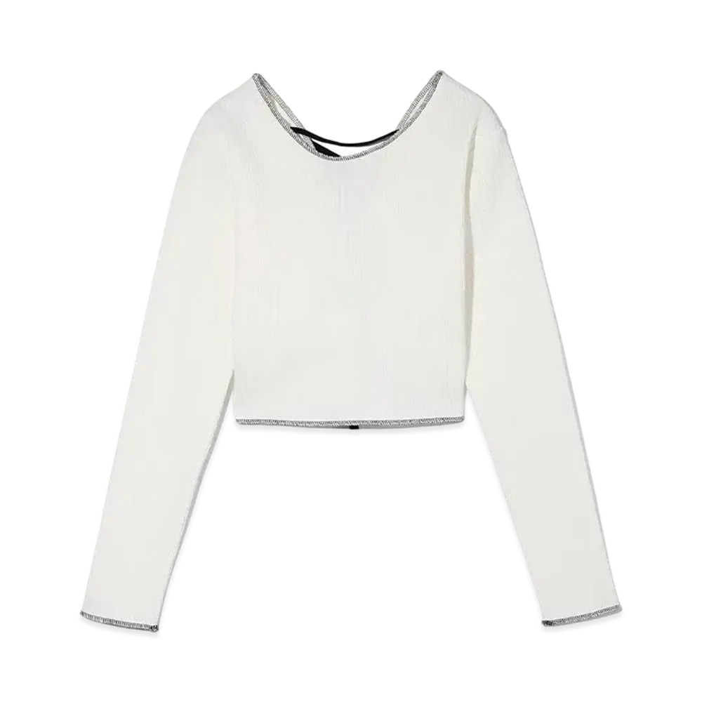 X-Girl 2Way Lace Up Top "White"
