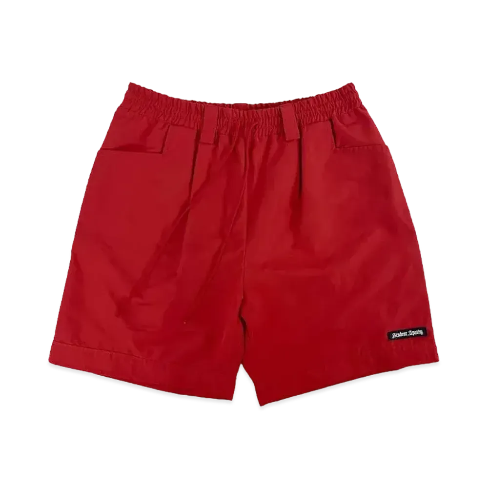 Student Apathy Nylon half pants "Red"