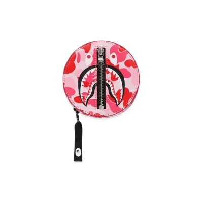 A BATHING APE ABC Camo Shark Coin Case "Pink"