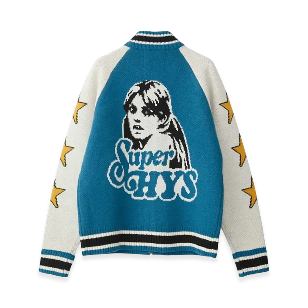 HYSTERIC GLAMOUR Super HYS Jacquard Oversized Jumper "Navy"