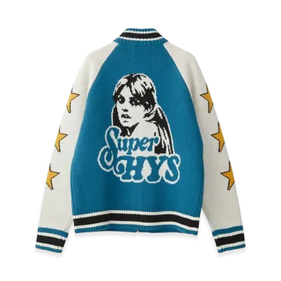 HYSTERIC GLAMOUR Super HYS Jacquard Oversized Jumper "Navy"