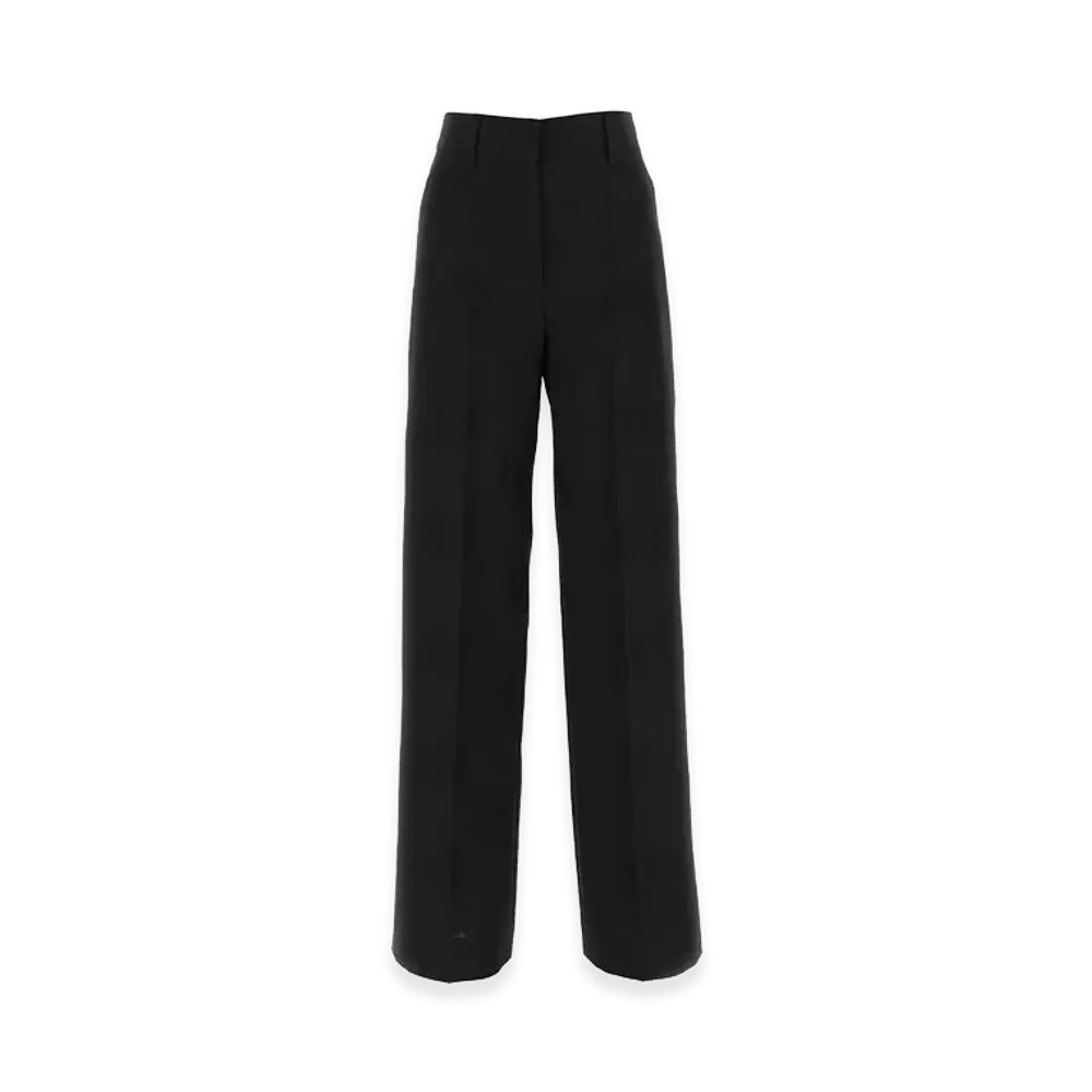 Burberry Women's Wool Blend Wide-Leg Pant "Black"