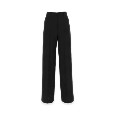 Burberry Women's Wool Blend Wide-Leg Pant "Black"