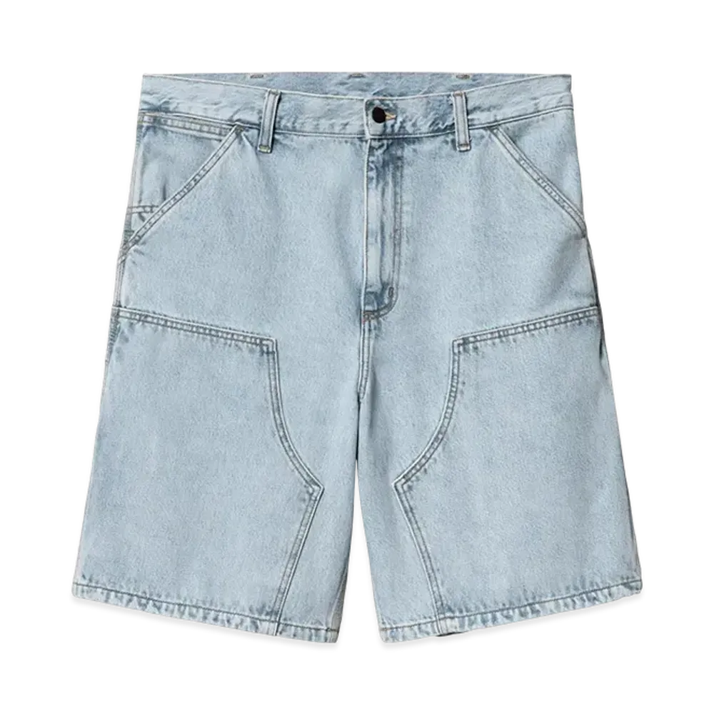 Carhartt WIP Double Knee Short "Blue(Heavy Stone Bleached)"