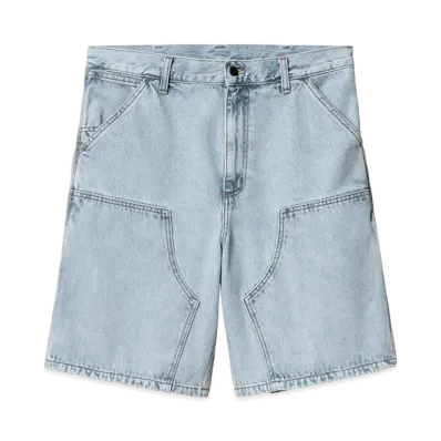 Carhartt WIP Double Knee Short "Blue(Heavy Stone Bleached)"