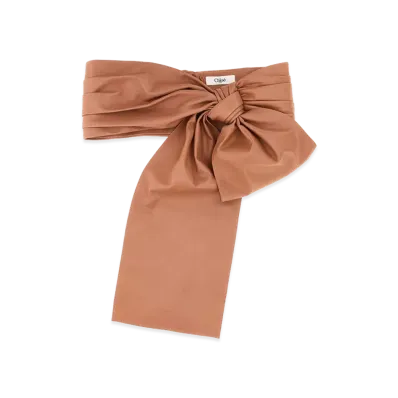 Chloe Women's Leather Bow Belt "Pink"