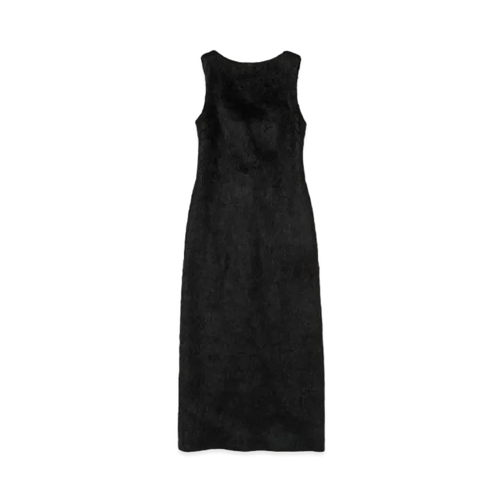 AURALEE Brushed Mohair Shaggy Dress "Black"