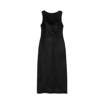 AURALEE Brushed Mohair Shaggy Dress "Black"