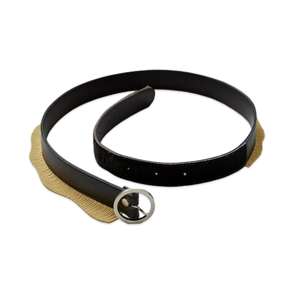 kotohayokozawa Women's Leather Belt "Black"