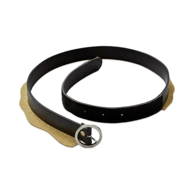 kotohayokozawa Women's Leather Belt "Black"