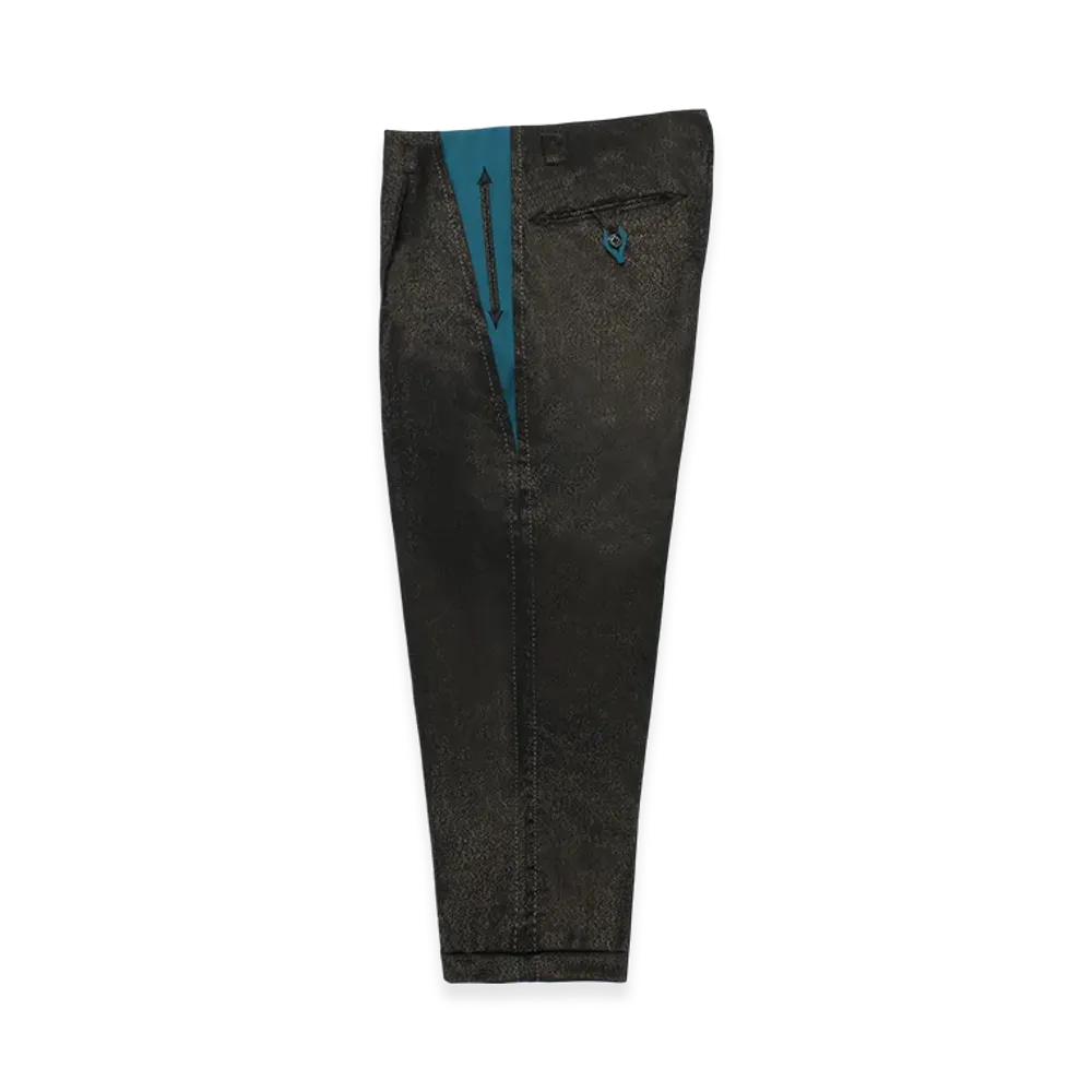 WACKO MARIA x Wolf's Head x Dormeuil Rockabilly Pants "Black/Turquoise"