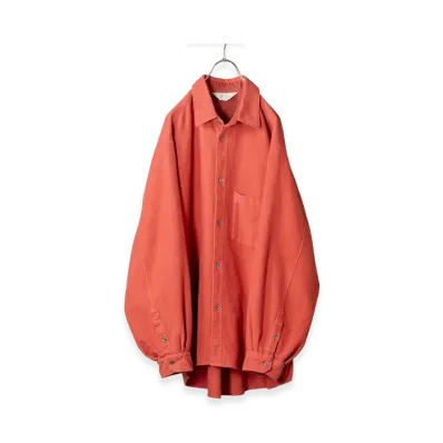ANCELLM Brushed Cotton Over Shirt "F.Red"
