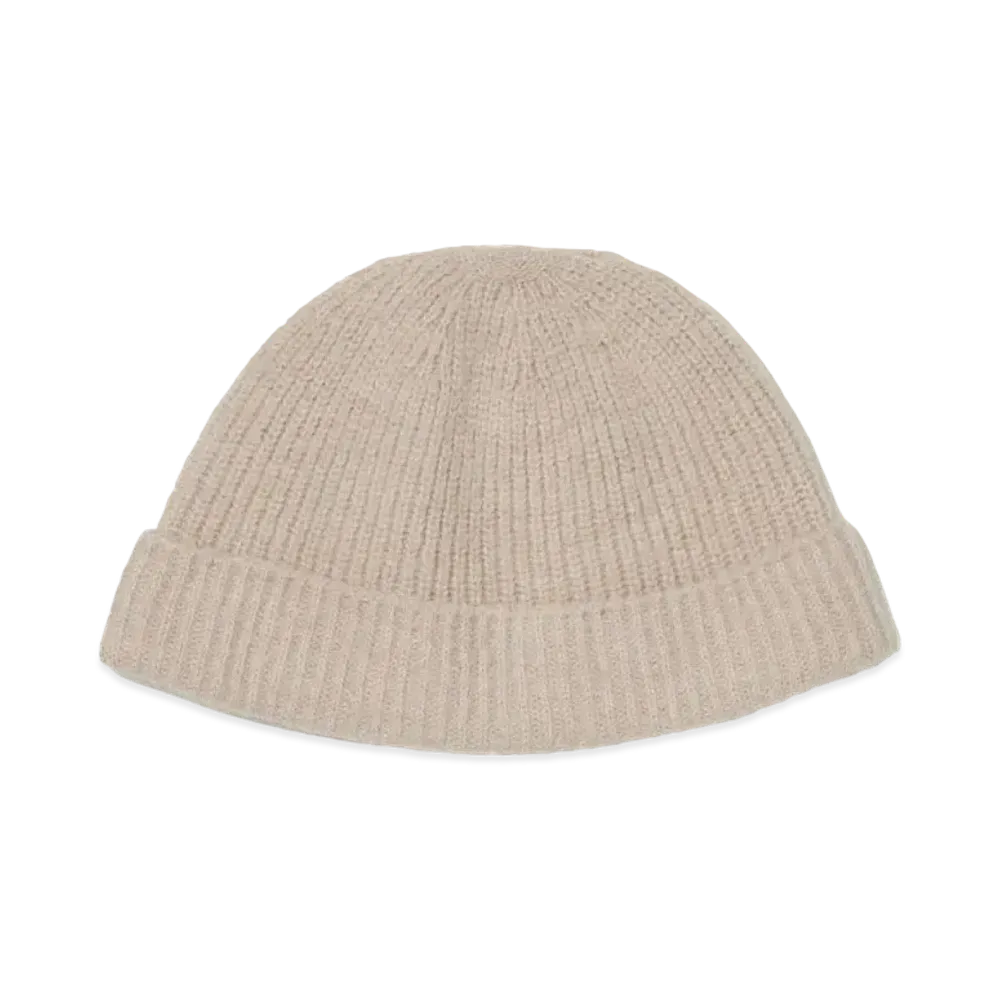 AURALEE Wool Soft Cord Knit Cap "Top Beige"