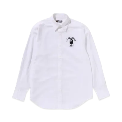 A BATHING APE College Shirt "White"