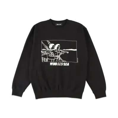 WIND AND SEA x NAIJEL GRAPH ICEBERG CREW NECK "Black"