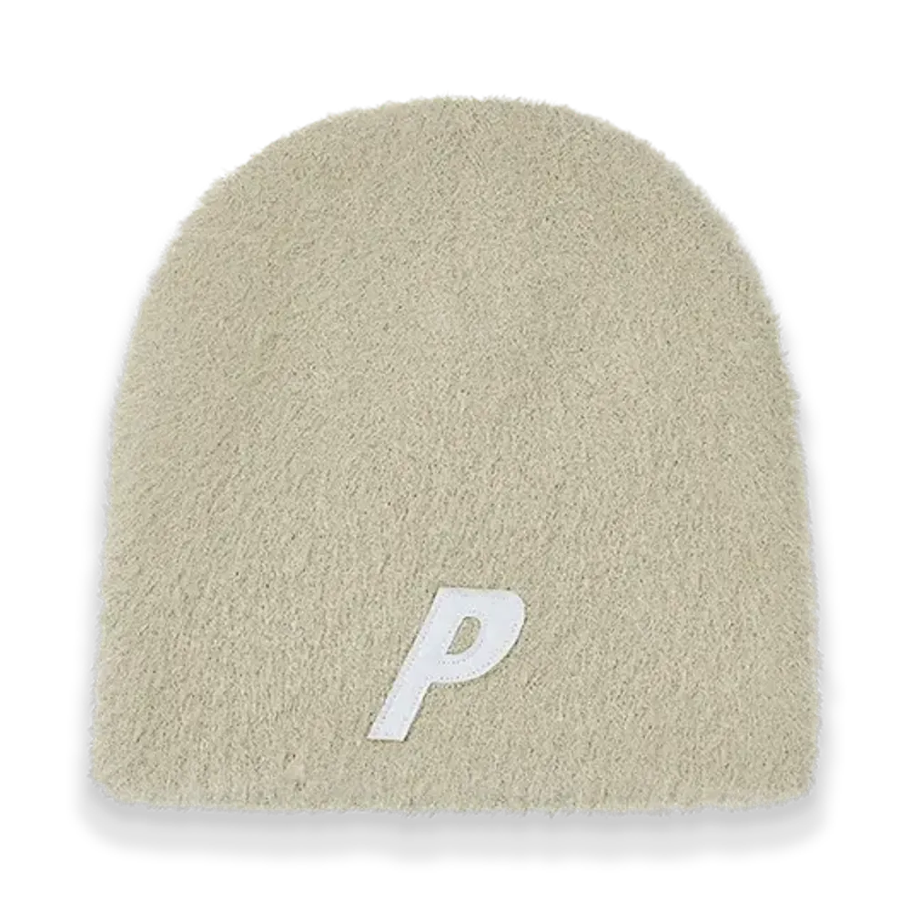 PALACE Faux Mohair P Nein Cuff Beanie "Stoney Grey"