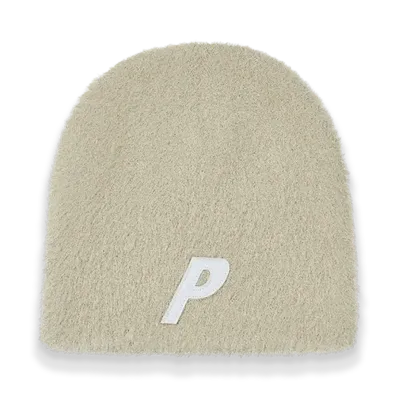 PALACE Faux Mohair P Nein Cuff Beanie "Stoney Grey"