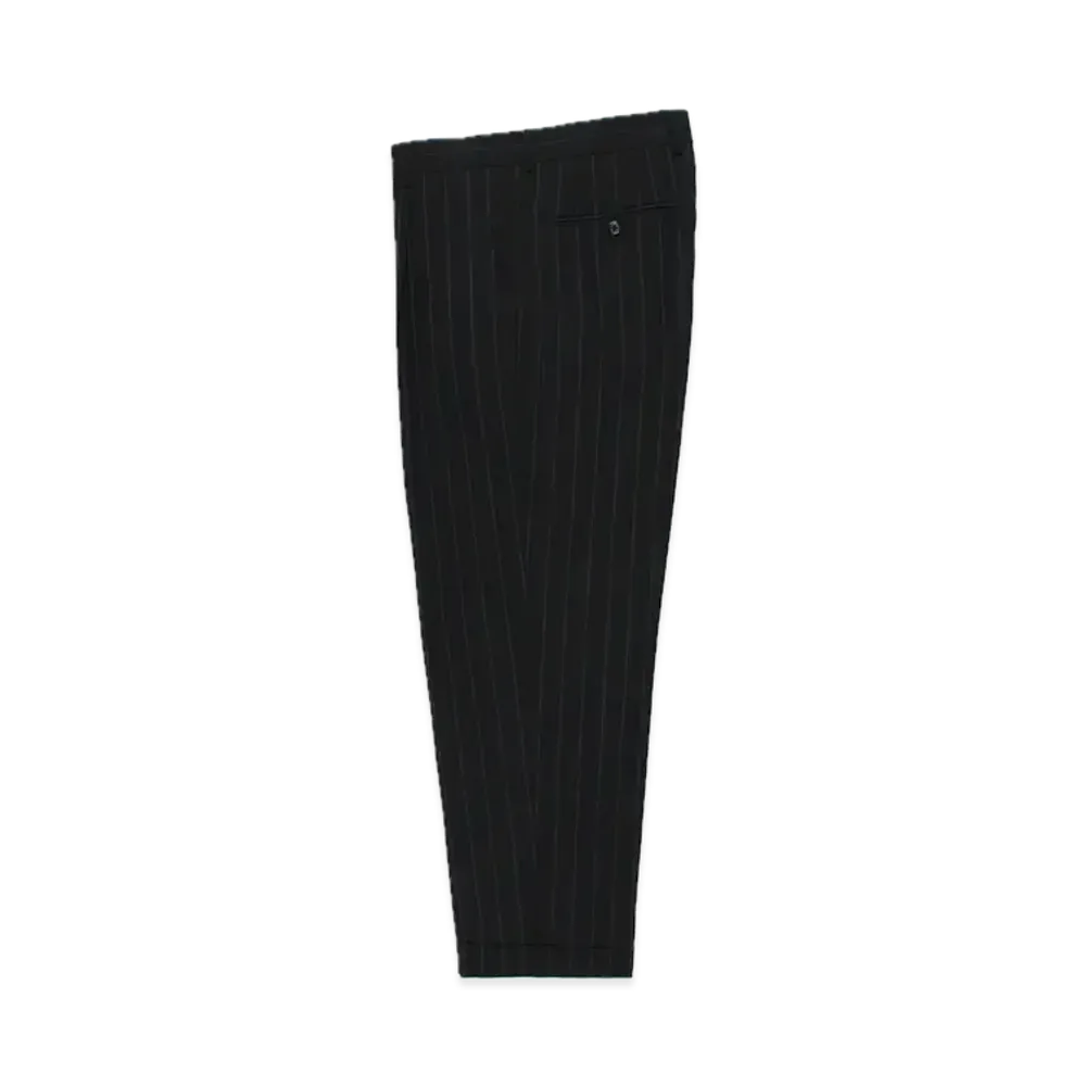 WACKO MARIA x Dormeuil Striped Pleated Trousers (Type-2) "Black"