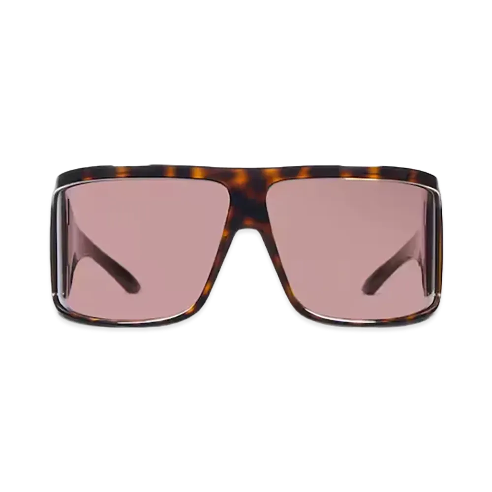 GUCCI Mask Frame Sunglasses "Brown"