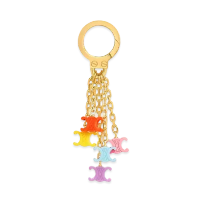 CELINE Multicolour Triomphe Charm In Brass And Plexiglass "Multicolor"