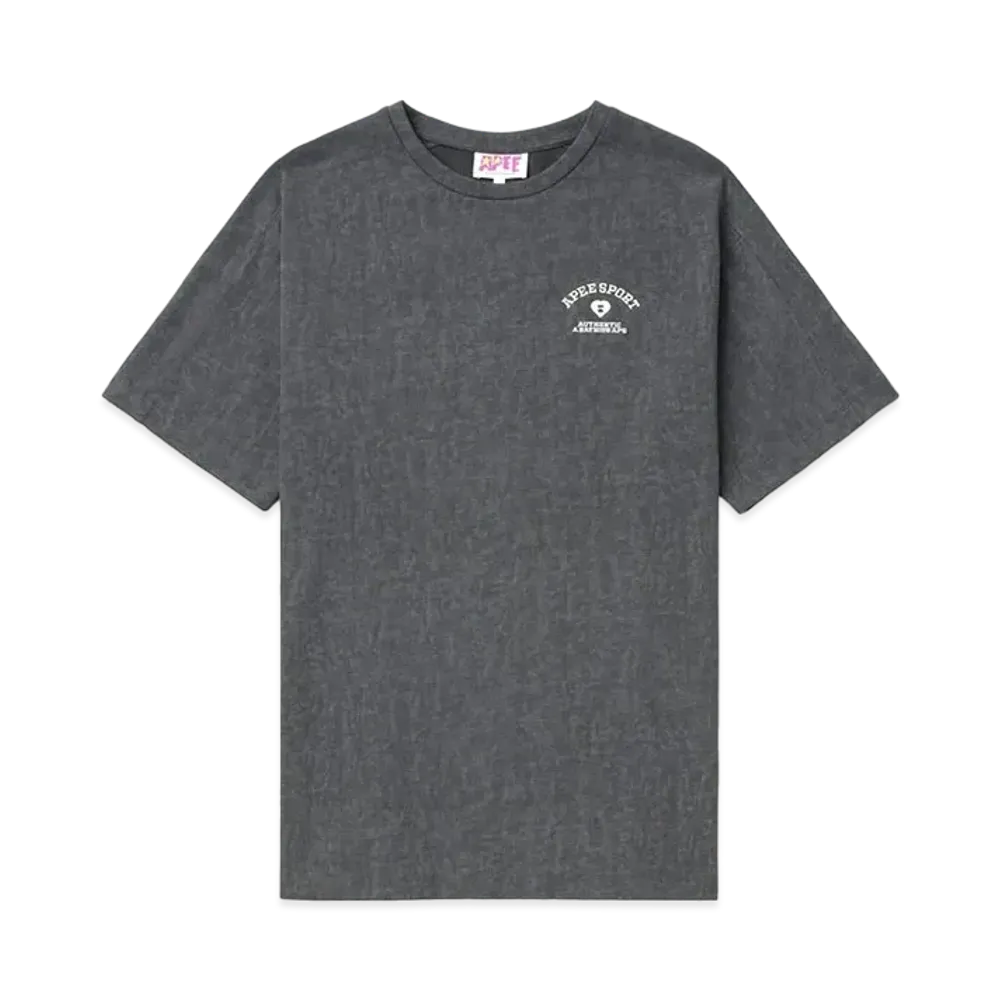 A BATHING APE Bow Graphic Slit Tunic Tee "Charcoal"