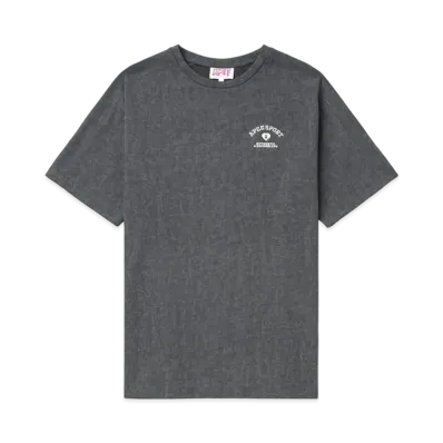 A BATHING APE Bow Graphic Slit Tunic Tee "Charcoal"