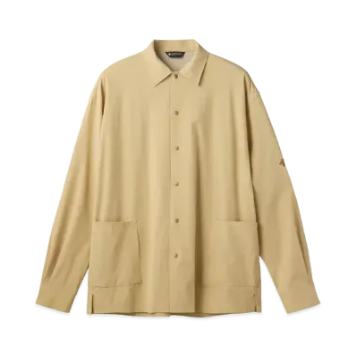 DESCENTE ALLTERRAIN 81 Open Collar L/S Shirt "Yellow Beige"