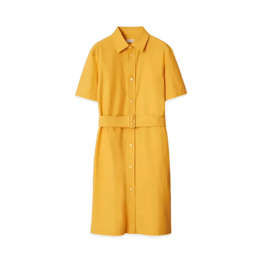 Burberry Women's Cotton Blend Shirt Dress "Sunflower"