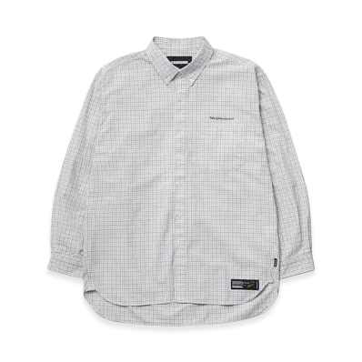 NEIGHBORHOOD Plaid Pattern BD Shirt LS "White"