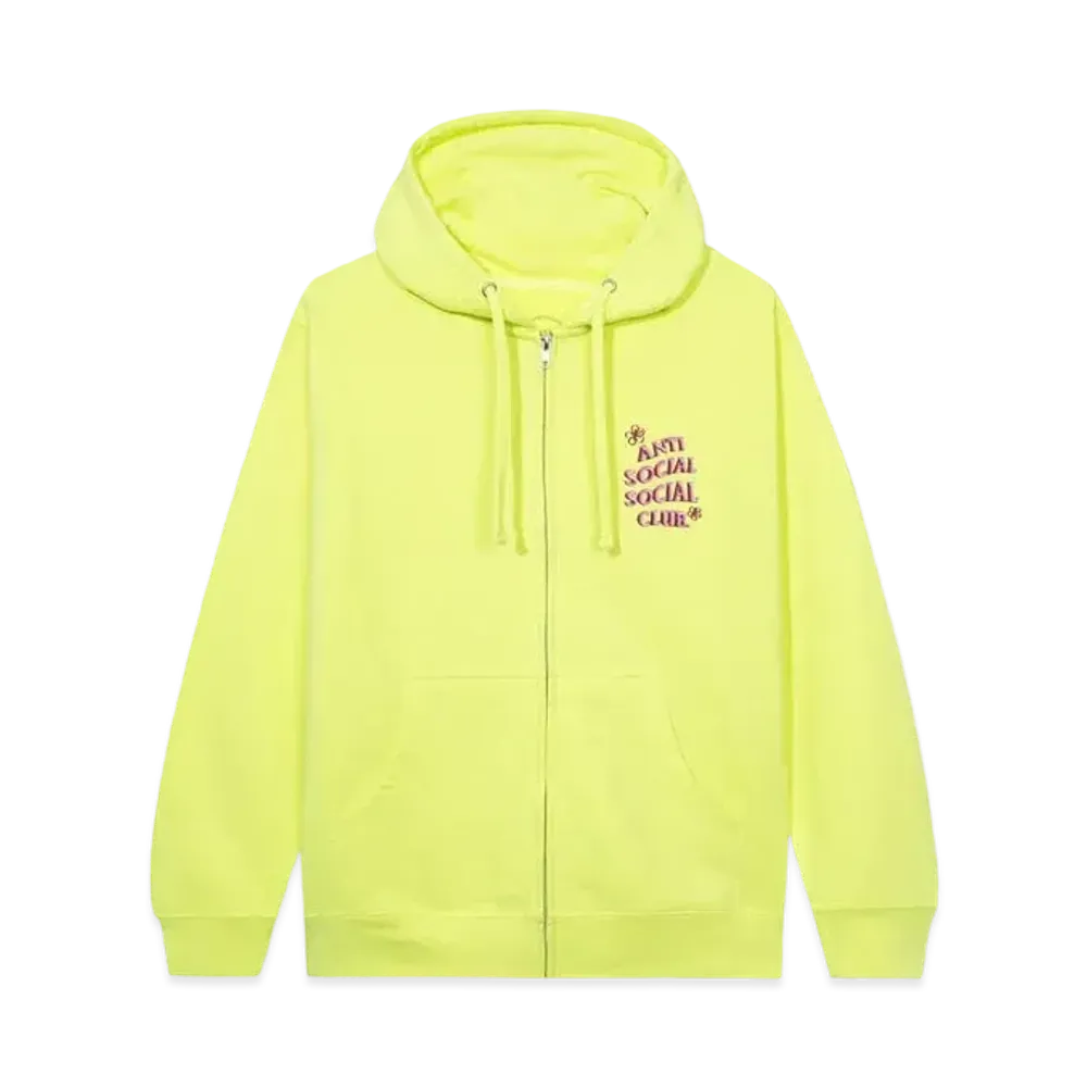 ANTI SOCIAL SOCIAL CLUB FA22 Coral Crush Yellow Zip Hoodie "Yellow"