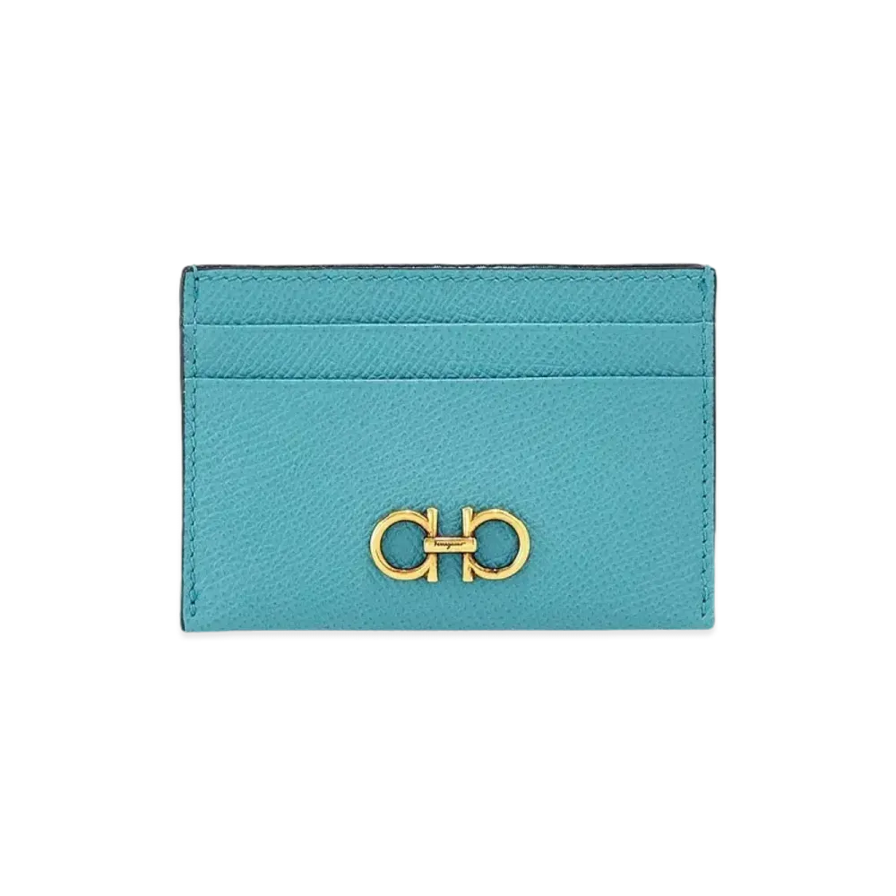 Salvatore Ferragamo Card Case "Tyrone Turquoise"