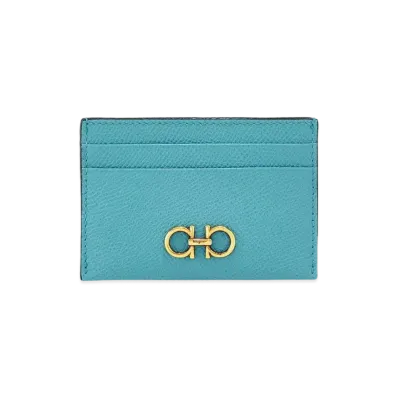 Salvatore Ferragamo Card Case "Tyrone Turquoise"