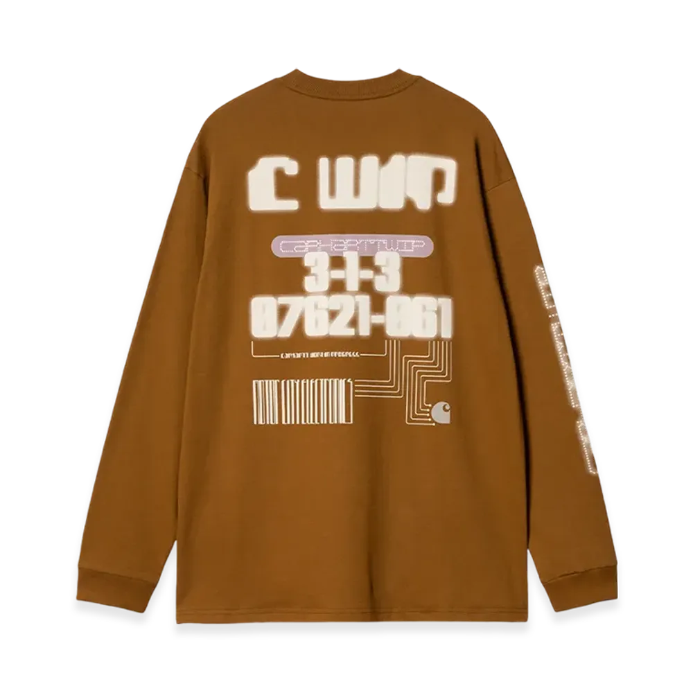 Carhartt WIP Electronics Long Sleeve T-Shirt "Deep Hamilton Brown"