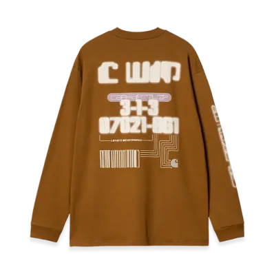 Carhartt WIP Electronics Long Sleeve T-Shirt "Deep Hamilton Brown"
