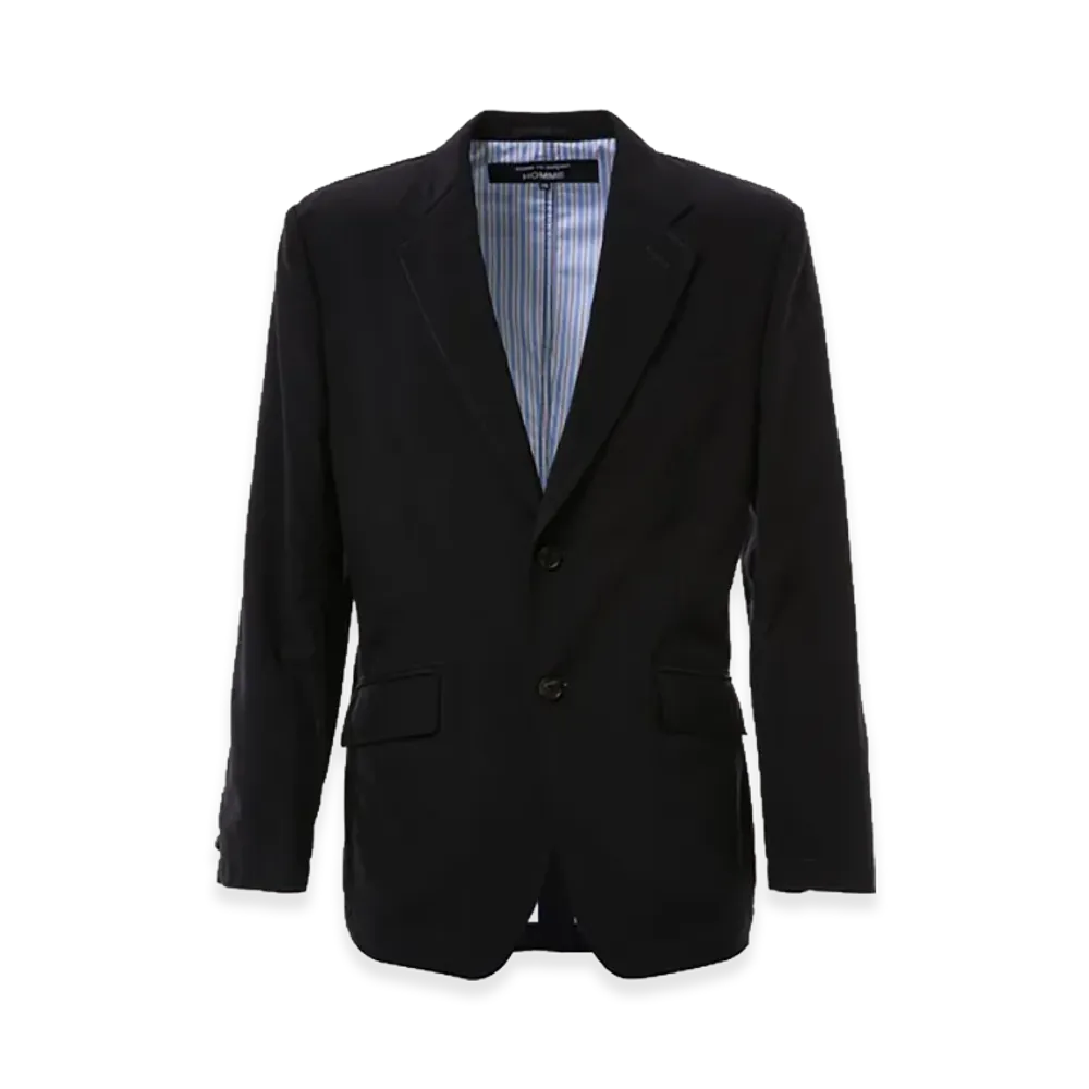 COMME des GARCONS HOMME Wool Poplin Classic Jacket "Navy"