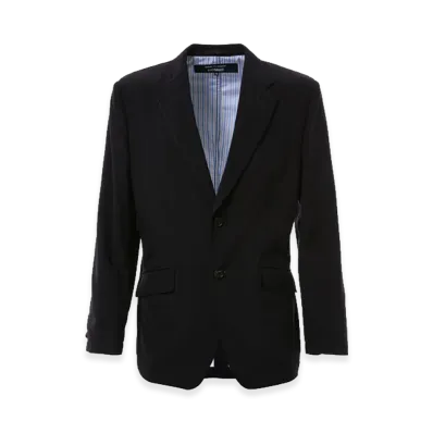 COMME des GARCONS HOMME Wool Poplin Classic Jacket "Navy"