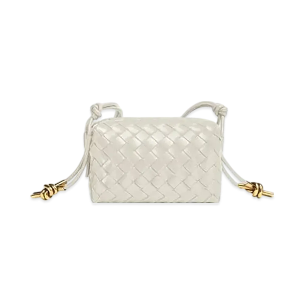 Bottega Veneta Mini Loop Metal Knots "Bone"