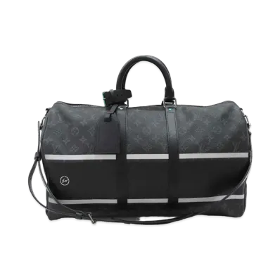 Fragment x Louis Vuitton Monogram Eclipse Keepall Bandouliere 45
