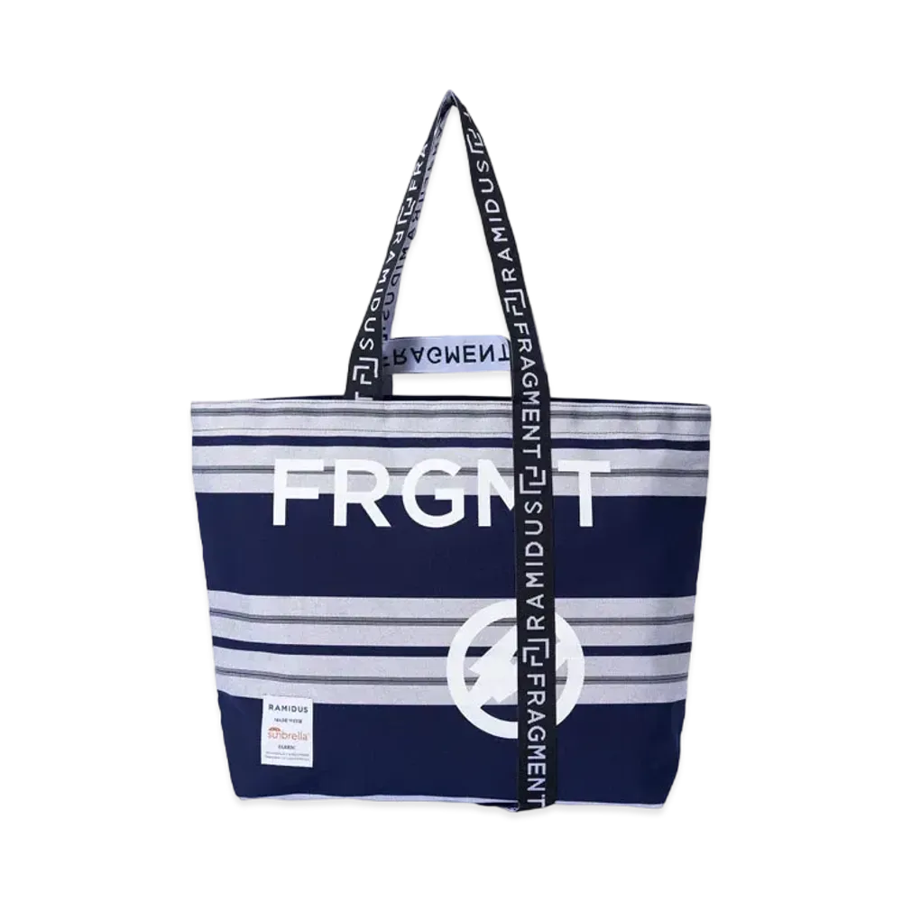 FRAGMENT x RAMIDUS TOTE BAG (L) "Navy Grey"