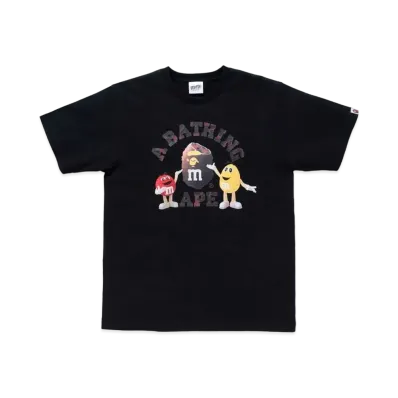 A BATHING APE / M&M’STM COLLEGE TEE MENS "Black"