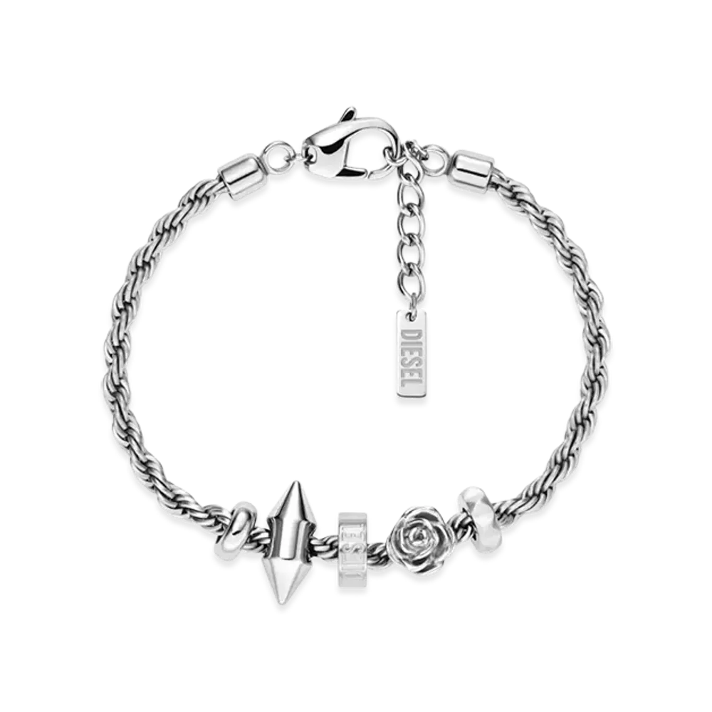 Diesel Dx1622040 Jewellery Stainless Steel Charm Bracelet "Silver"