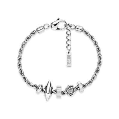 Diesel Dx1622040 Jewellery Stainless Steel Charm Bracelet "Silver"