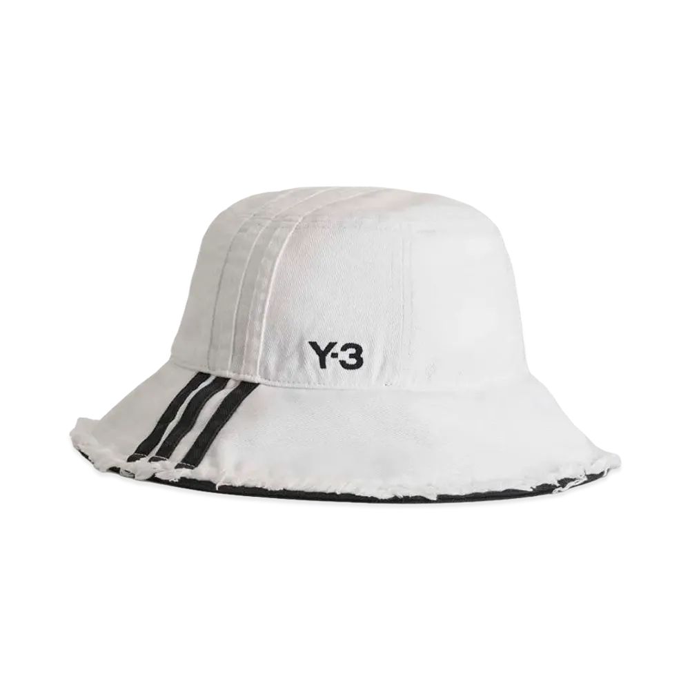 Y-3 Stripes Bucket Hat "Off White"
